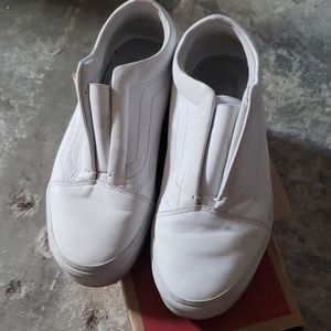 White leather vans